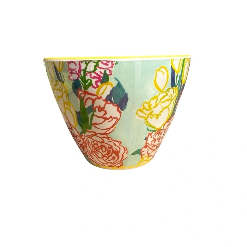 Anthropologie Lulie Wallace Floral Melamine Bowl Set 3 Garden Party Cottagecore